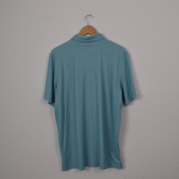Travis Mathew‎ Teal Green Polo Shirt Short Sleeve Pima Cotton/Poly Blend Size XL - Picture 3 of 10